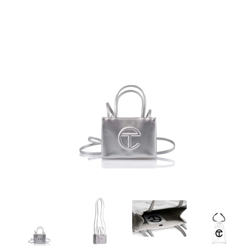 NWT TELFAR SMALL SHOPPING BAG SILVER